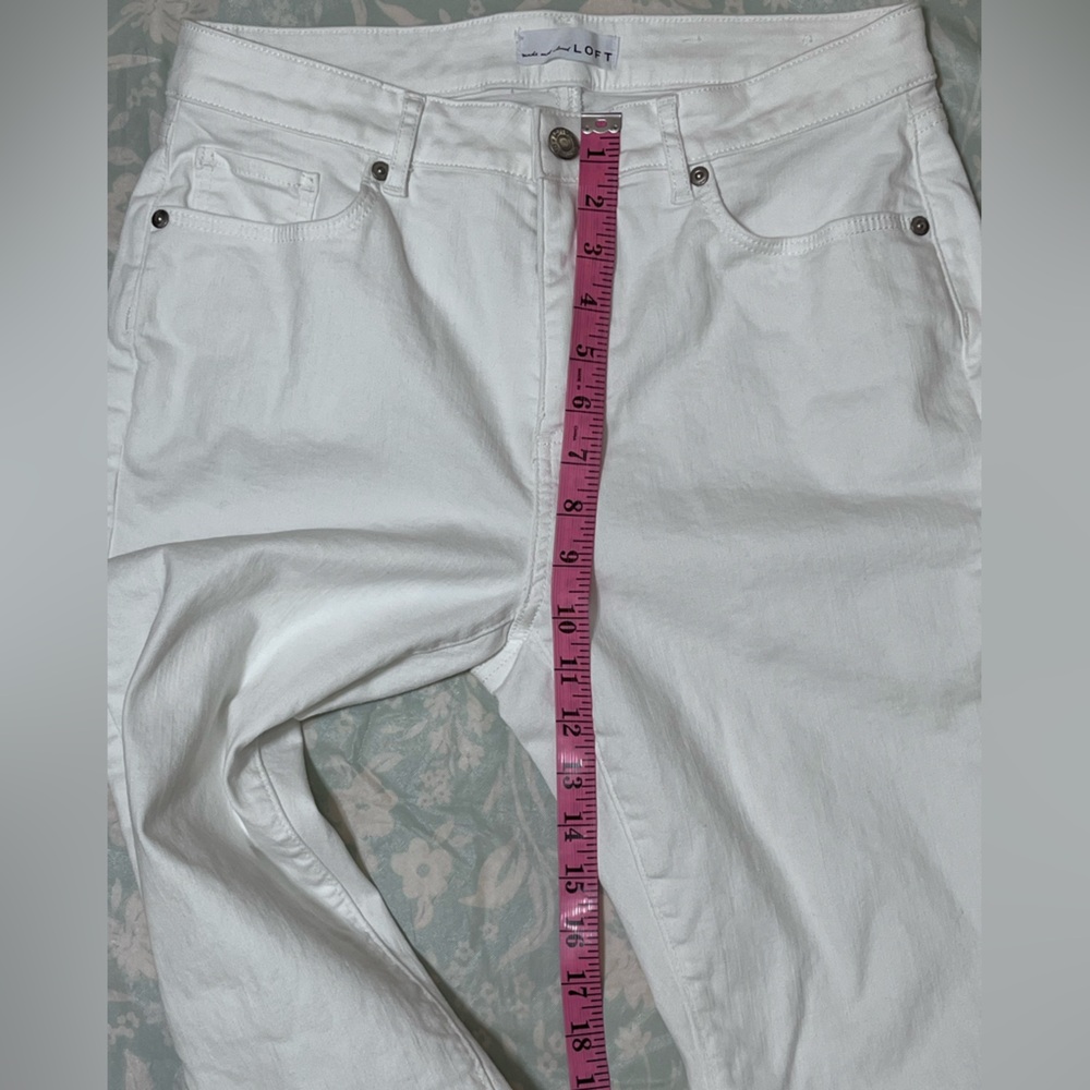 Loft White Curvy Skinny Jeans size 29/8 - Picture 6 of 14